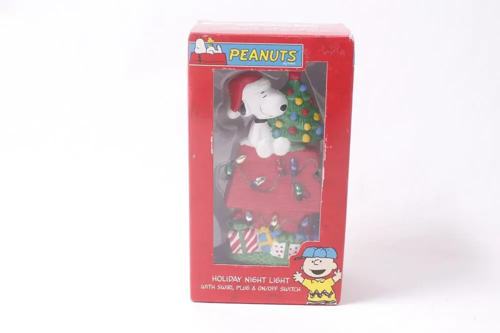 Peanuts Snoopy Holiday Night Light Christmas Decor Kurt Adler~ 260612-WH 1109